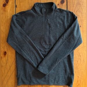 The North Face Men’s 1/4 Zip Black Fleece-Lined Pullover, Size M